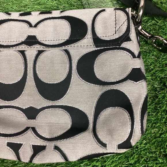 Coach Poppy Signature Print Shoulder Bag Vintage - Picture 7 of 14